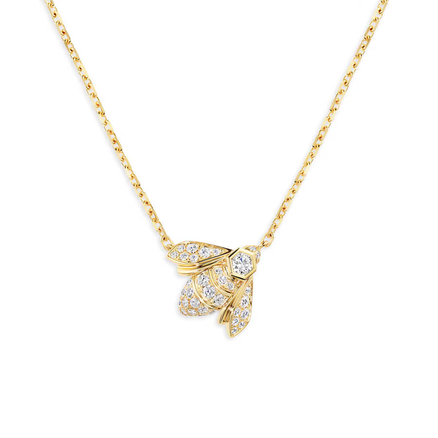 Pendentif Chaumet Bee My Love en or jaune et diamants