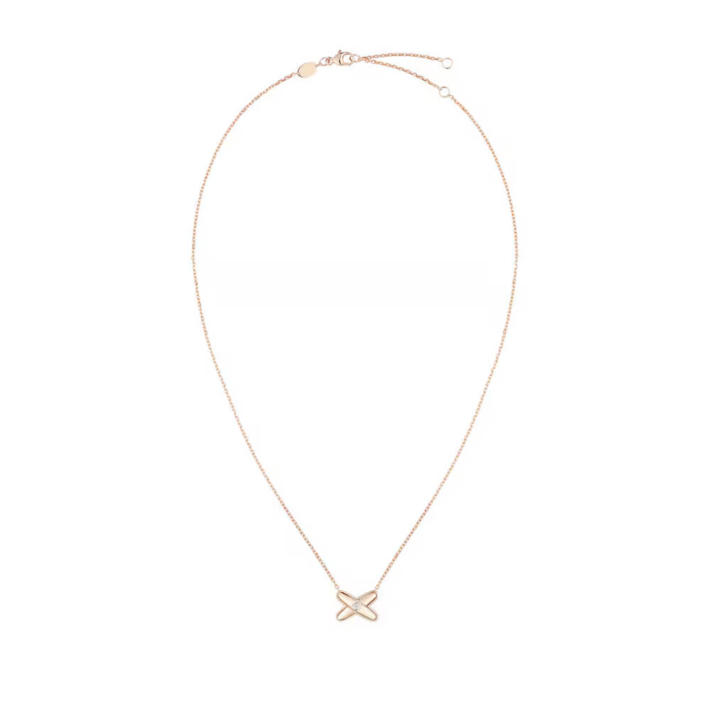Pendentif Chaumet Jeux de Liens en or rose et diamant