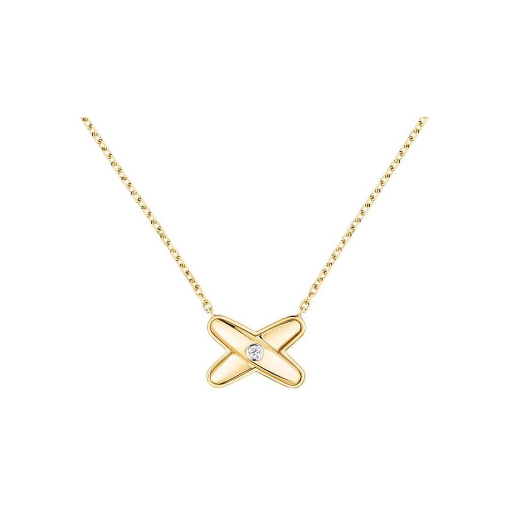 Pendentif Chaumet Jeux de Liens en or jaune et diamant