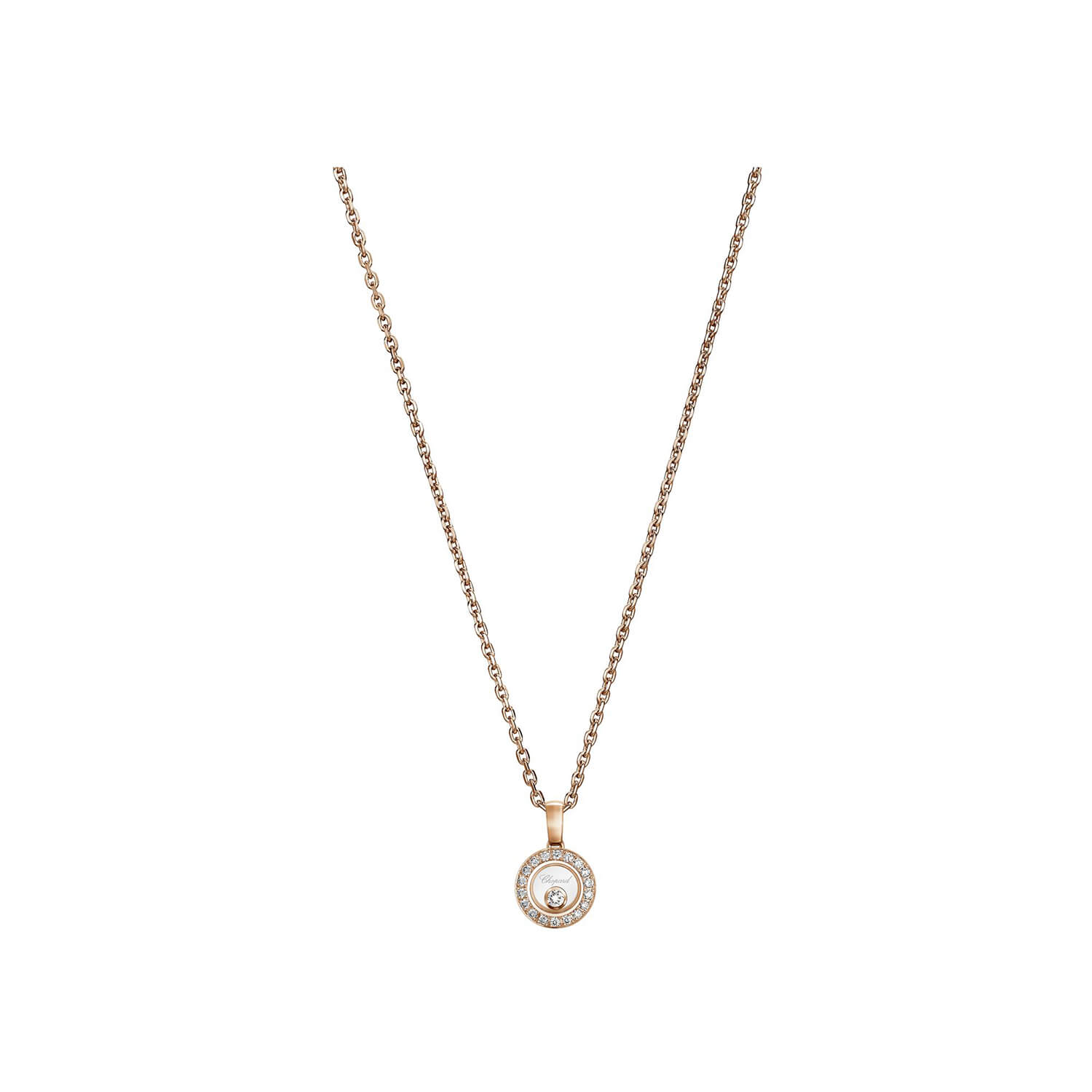 Pendentif Chopard Happy Diamonds Icons en or rose et diamants