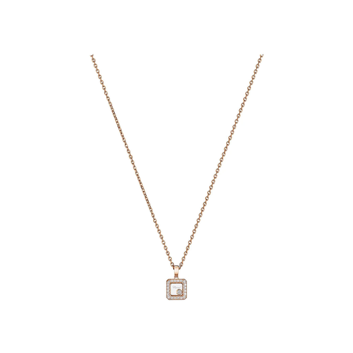 Pendentif Chopard Happy Diamonds Icons en or rose et diamants