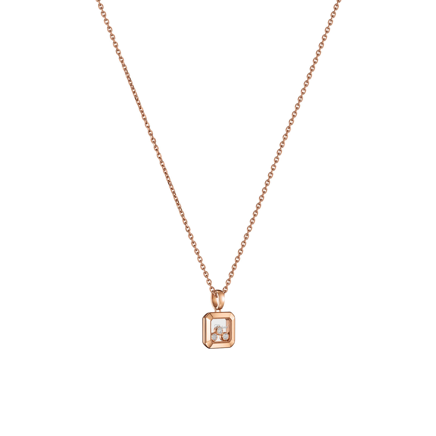 Pendentif Chopard Happy Diamonds Icons en or rose et diamants