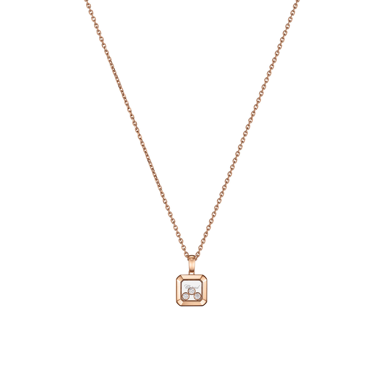 Pendentif Chopard Happy Diamonds Icons en or rose et diamants