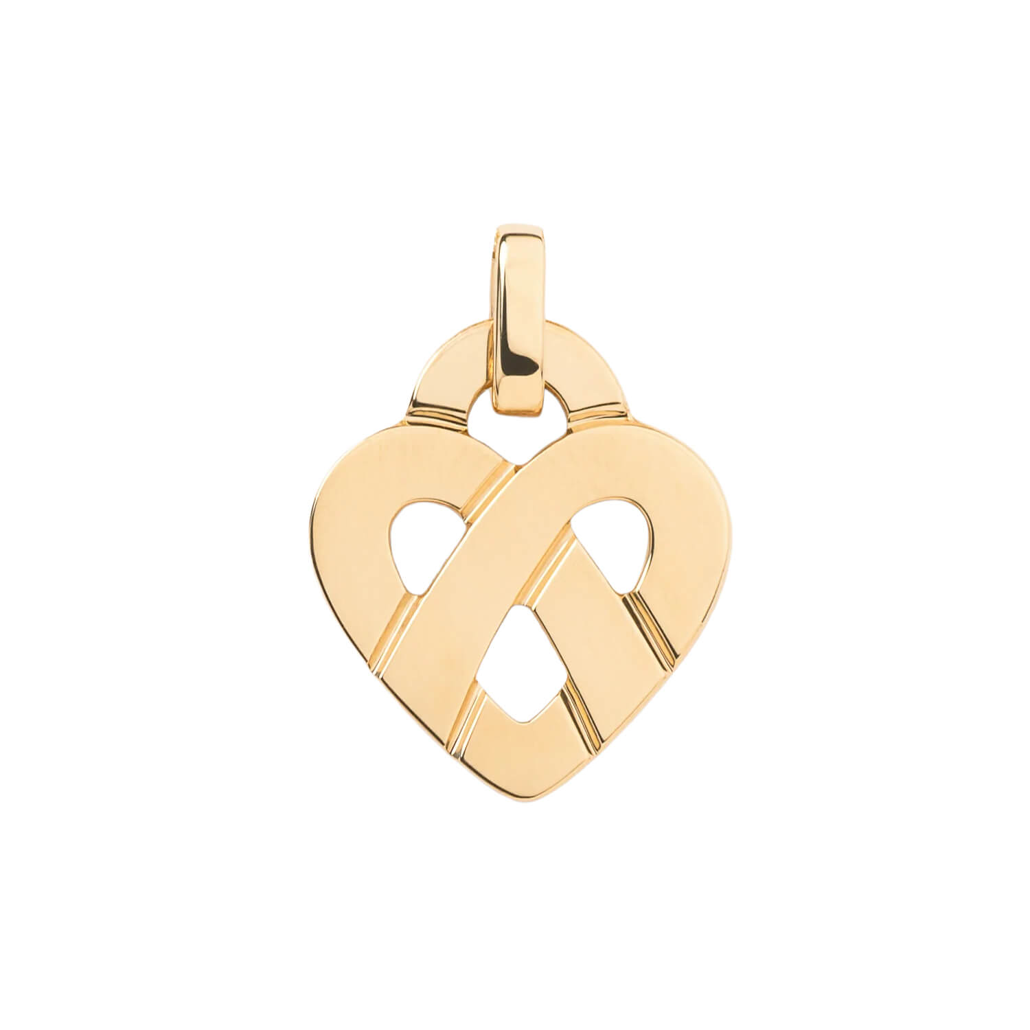 Pendentif Poiray Cœur Entrelacé Petit Modèle en or jaune