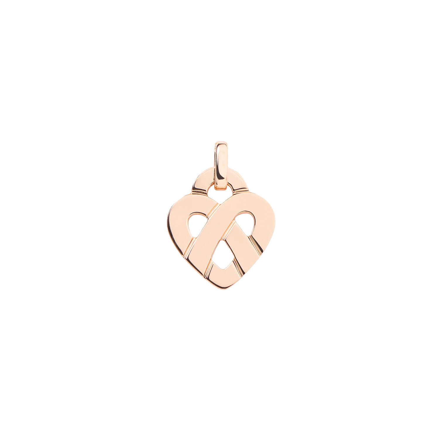 Pendentif Poiray Coeur Entrelacé Petit Modèle en or rose