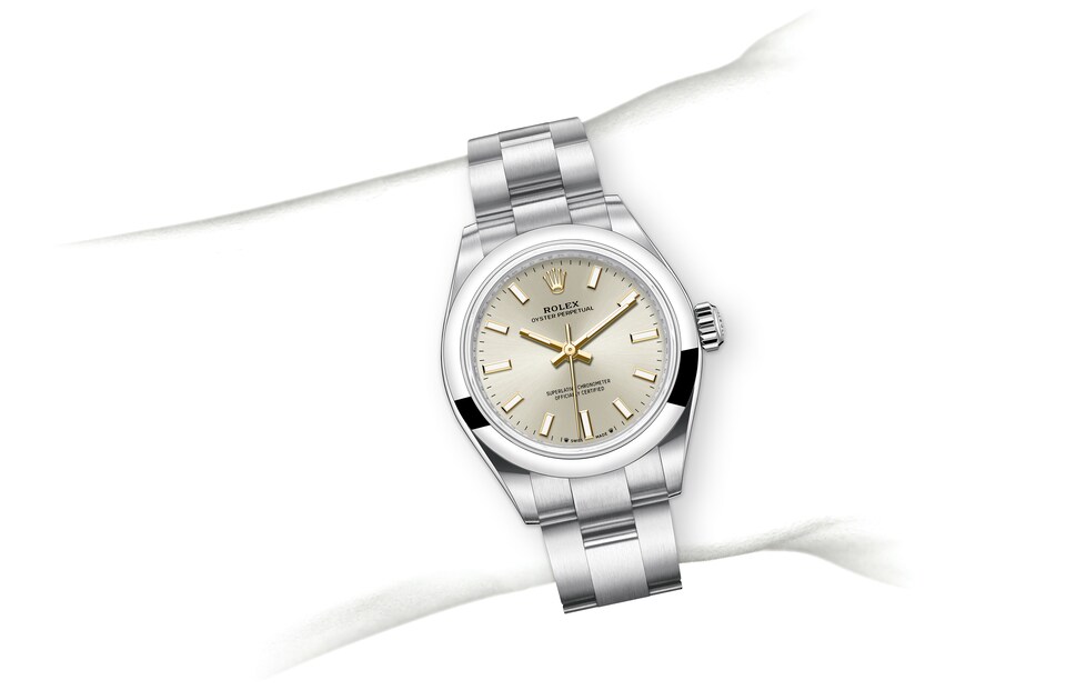 rolex oyster perpetual 28mm silver