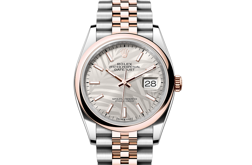 rolex datejust steel and everose gold