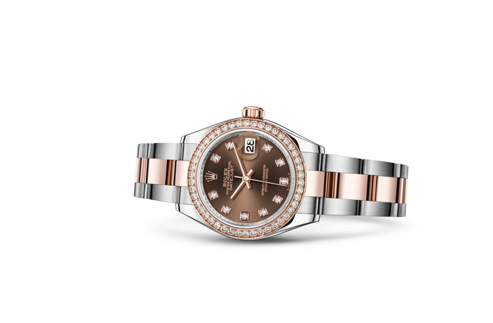 rolex lady datejust rose gold diamonds