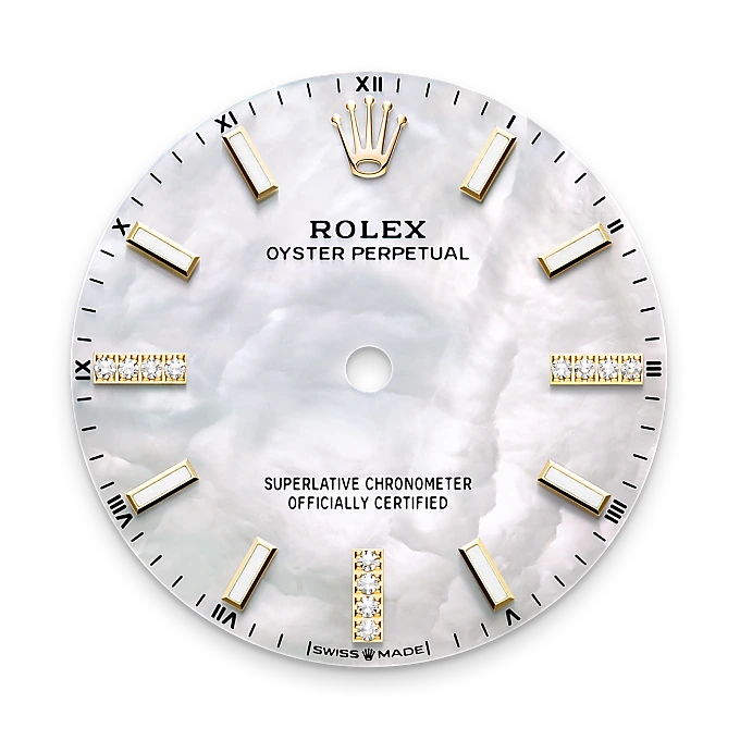 Rolex Oyster Perpetual 34 in 18 ct yellow gold M124248RBR-0001 at Shemer Jewellers
