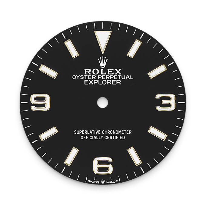 Rolex Explorer 36 en Rolesor jaune – combinaison d’acier Oystersteel et d’or jaune M124273-0001 chez Bijouterie Mornier