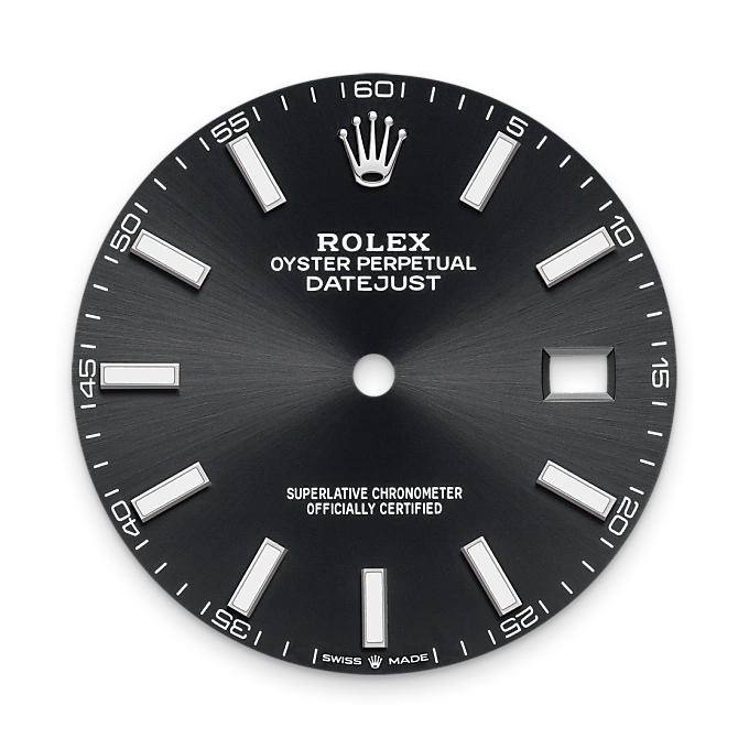Rolex Datejust 41 en Rolesor gris – combinaison d’acier Oystersteel et d’or gris M126334-0018 chez Ferret