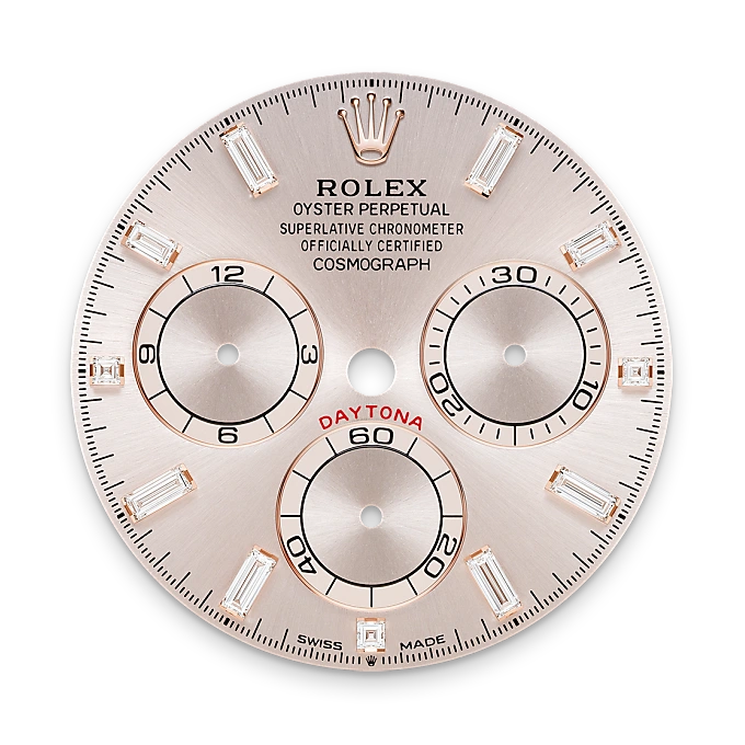 Rolex Cosmograph Daytona en Or Everose 18 ct et cornes serties de diamants M126595TBR-0001 chez Raynal