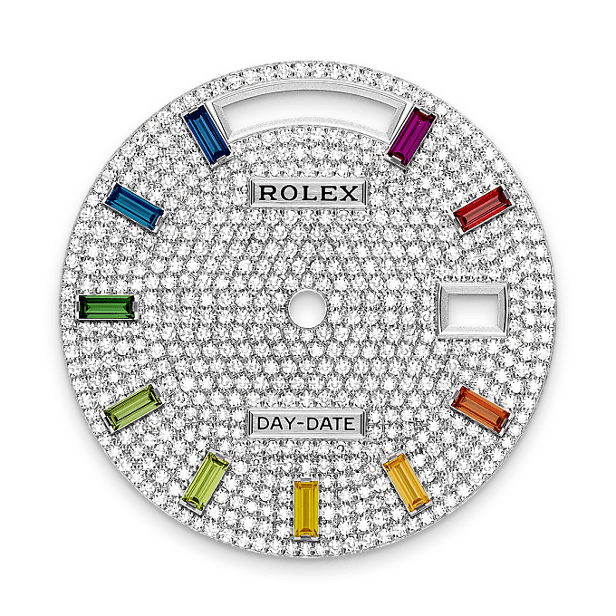 Rolex Day-Date 36 en Platine M128236-0003 chez Dubail