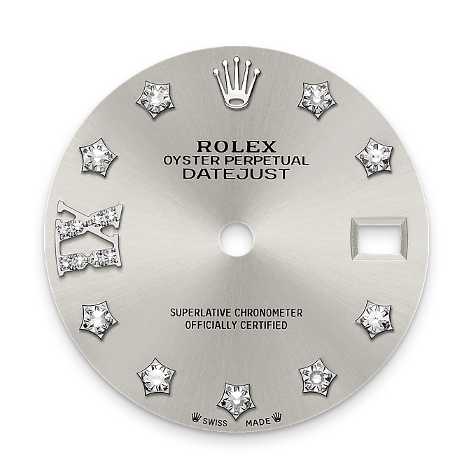 Rolex Lady-Datejust en Rolesor gris – combinaison d’acier Oystersteel et d’or gris M279174-0021 chez Bijouterie Mornier