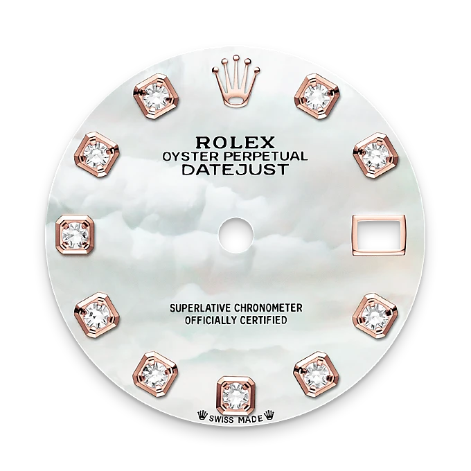 Rolex Lady-Datejust en Rolesor Everose – combinaison d’acier Oystersteel et d’or Everose M279381RBR-0014 chez Dubail