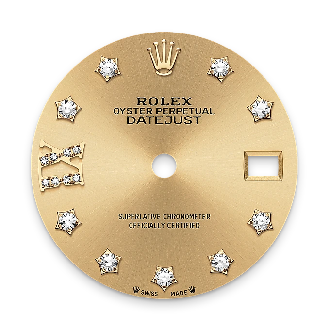 Rolex Lady-Datejust en Rolesor jaune – combinaison d’acier Oystersteel et d’or jaune M279383RBR-0022 chez Maison Prieur