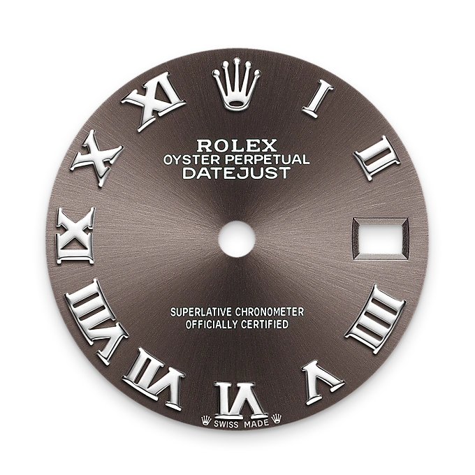Rolex Lady-Datejust en Rolesor gris – combinaison d’acier Oystersteel et d’or gris M279384RBR-0015 chez Bijouterie Mornier