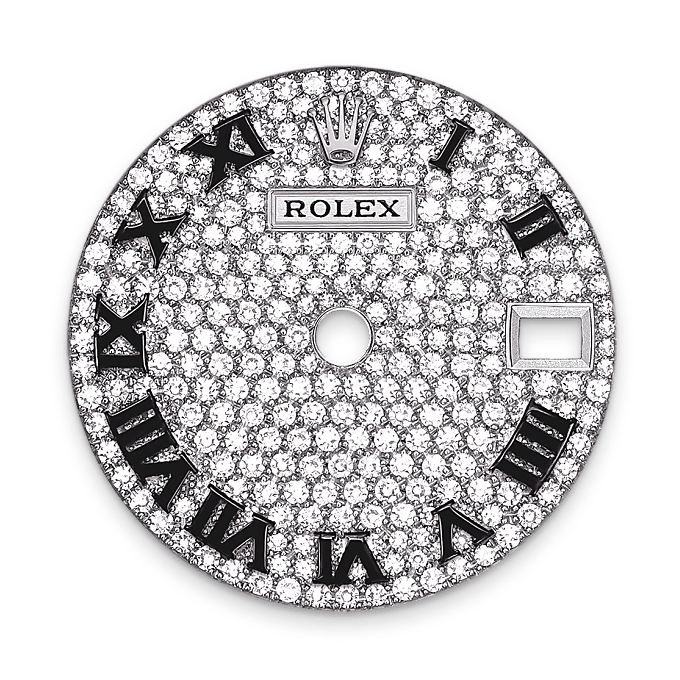 Rolex Lady-Datejust en Or gris 18 ct avec flancs de carrure et cornes sertis de diamants M279459RBR-0001 chez Raynal