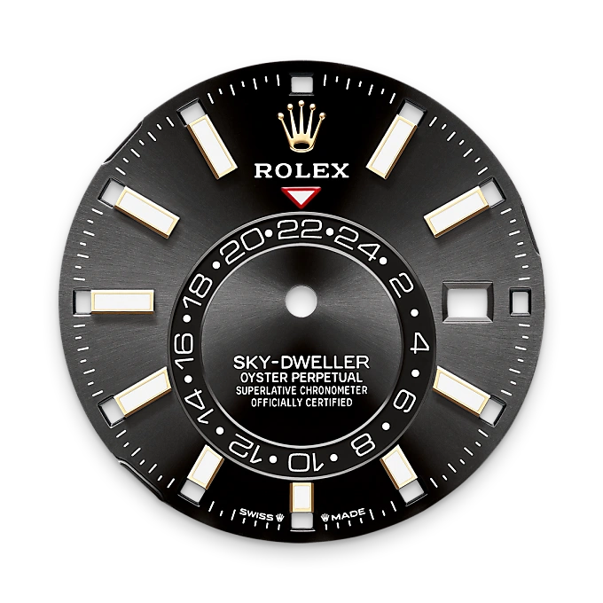 Rolex Sky-Dweller en Rolesor jaune – combinaison d’acier Oystersteel et d’or jaune M336933-0003 chez Veron Roques