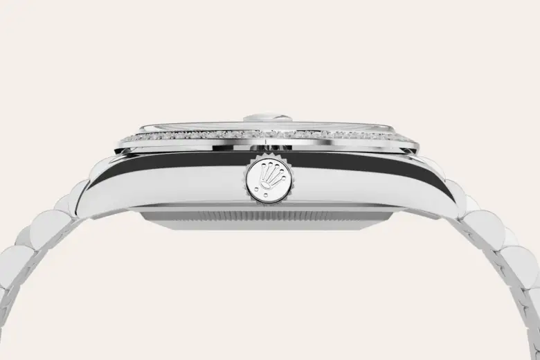 Rolex Day-Date 36 in 18 ct white gold M128349RBR-0017 at Boutique Rolex Genève