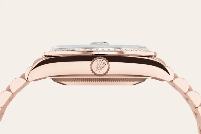 Rolex Day-Date 36 in 18 ct Everose gold M128395TBR-0020 at Boutique Rolex Genève