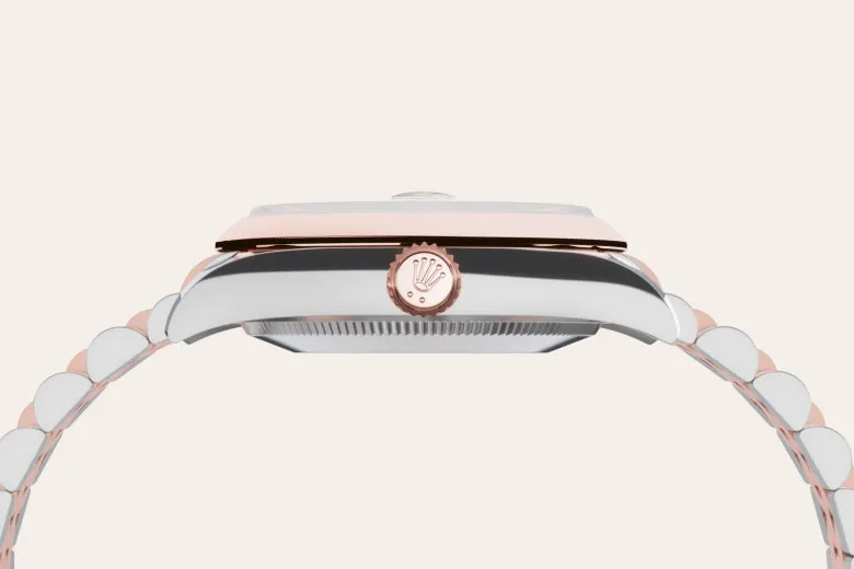 Rolex Datejust 31 en Rolesor Everose – combinaison d’acier Oystersteel et d’or Everose M278241-0010 chez Veron Roques