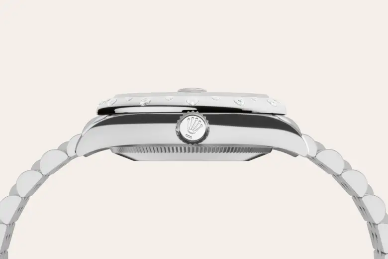 Rolex Datejust 31 in White Rolesor - combination of Oystersteel and white gold M278344RBR-0008 at Boutique Rolex Genève