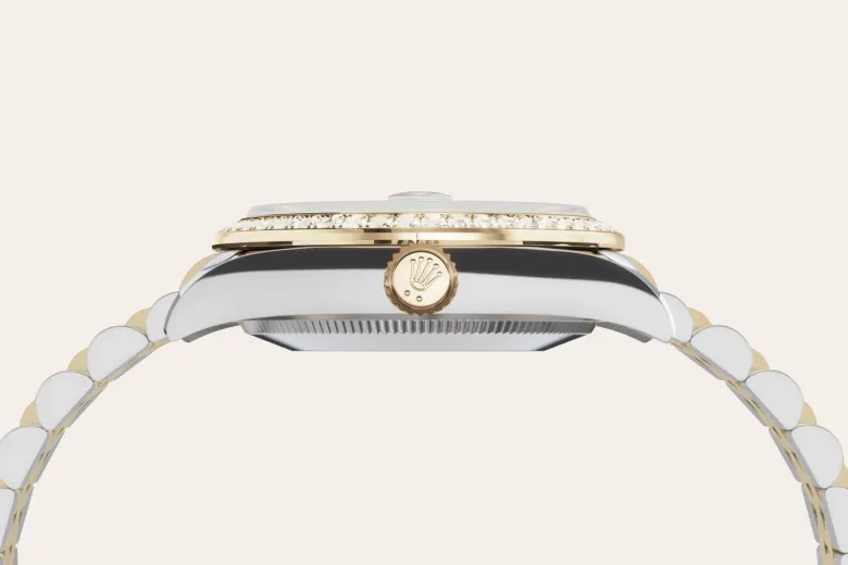 Rolex Datejust 31 en Rolesor jaune – combinaison d’acier Oystersteel et d’or jaune M278383RBR-0028 chez Bijouterie Mornier