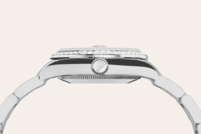 Rolex Datejust 31 en Rolesor gris – combinaison d’acier Oystersteel et d’or gris M278384RBR-0038 chez Dubail