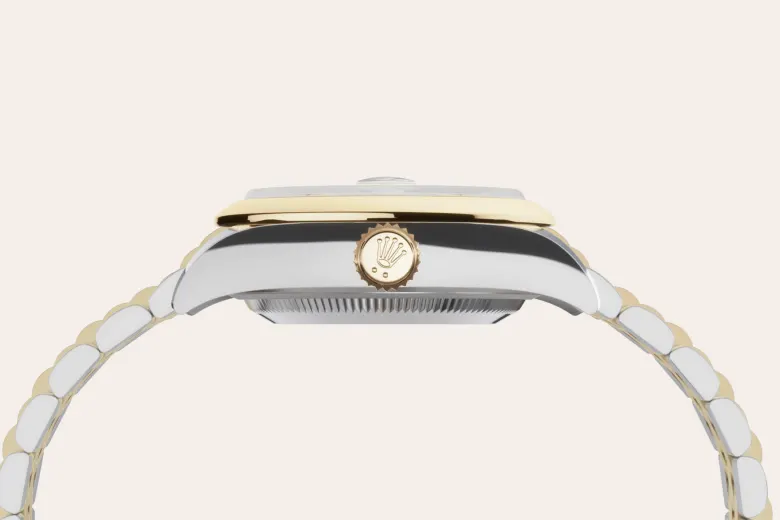Rolex Lady-Datejust en Rolesor jaune – combinaison d’acier Oystersteel et d’or jaune M279163-0019 chez Maison Prieur