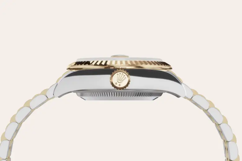 Rolex Lady-Datejust en Rolesor jaune – combinaison d’acier Oystersteel et d’or jaune M279173-0007 chez Auberi