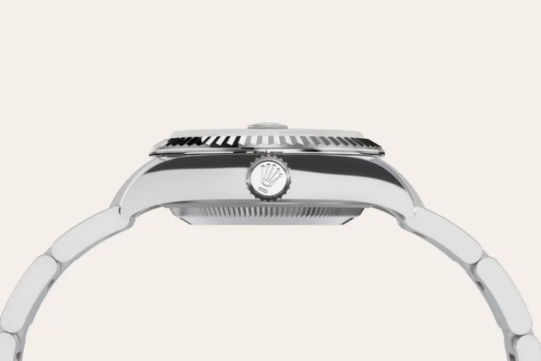 Rolex Lady-Datejust en Rolesor gris – combinaison d’acier Oystersteel et d’or gris M279174-0010 chez Bijouterie Mornier