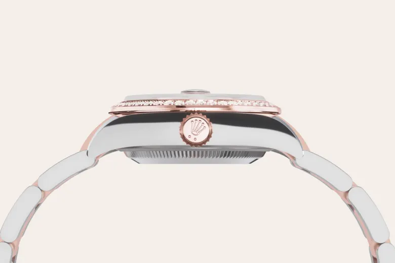 Rolex Lady-Datejust en Rolesor Everose – combinaison d’acier Oystersteel et d’or Everose M279381RBR-0014 chez Dubail