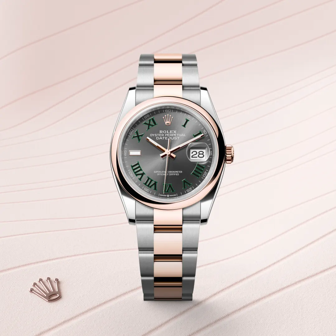 Rolex Datejust 36 en Rolesor Everose – combinaison d’acier Oystersteel et d’or Everose M126201-0030 chez Bijouterie Mornier