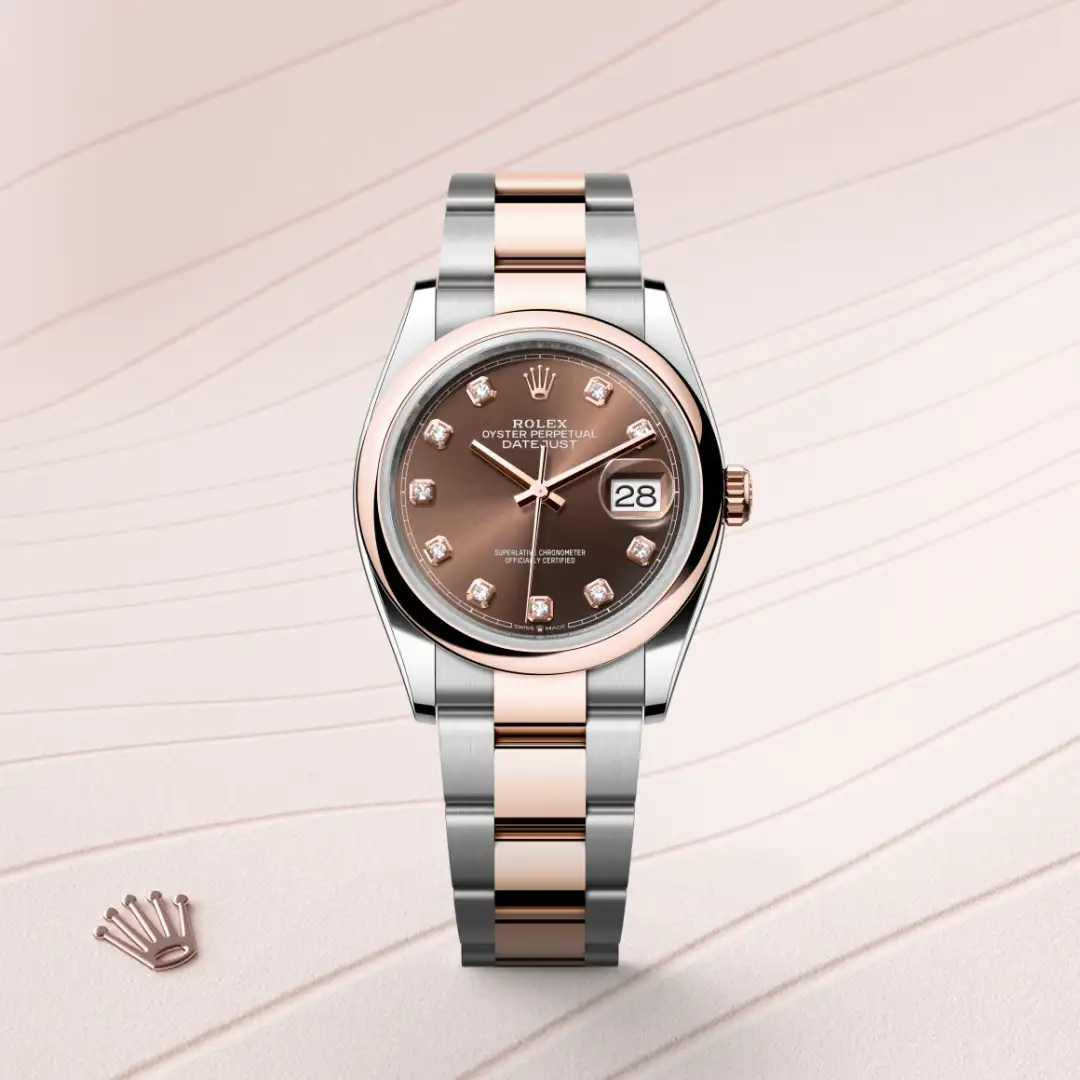 Rolex Datejust 36 in Everose Rolesor - combination of Oystersteel and Everose gold M126201-0054 at Boutique Rolex Genève