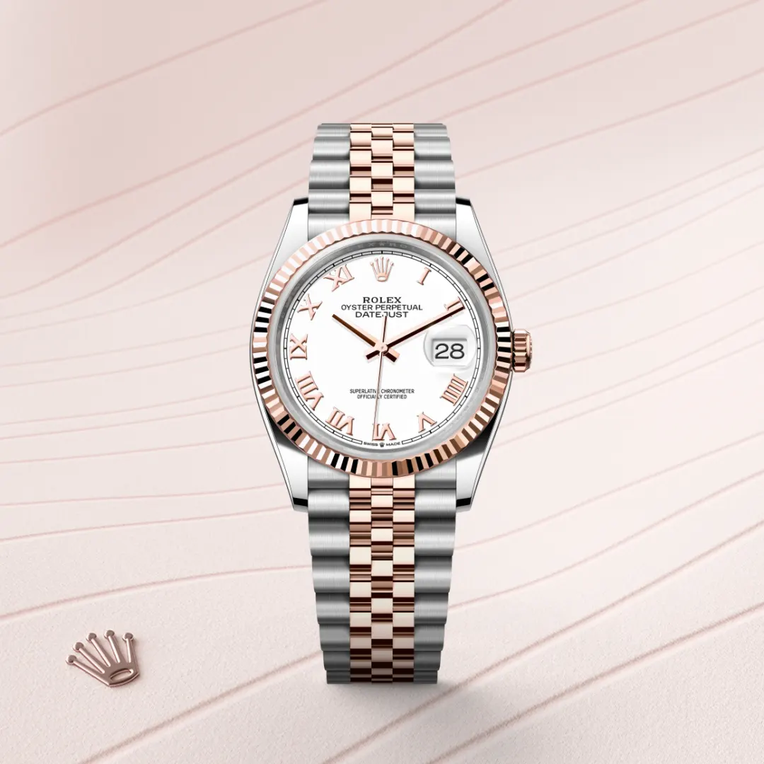 Rolex Datejust 36 en Rolesor Everose – combinaison d’acier Oystersteel et d’or Everose M126231-0015 chez Raynal