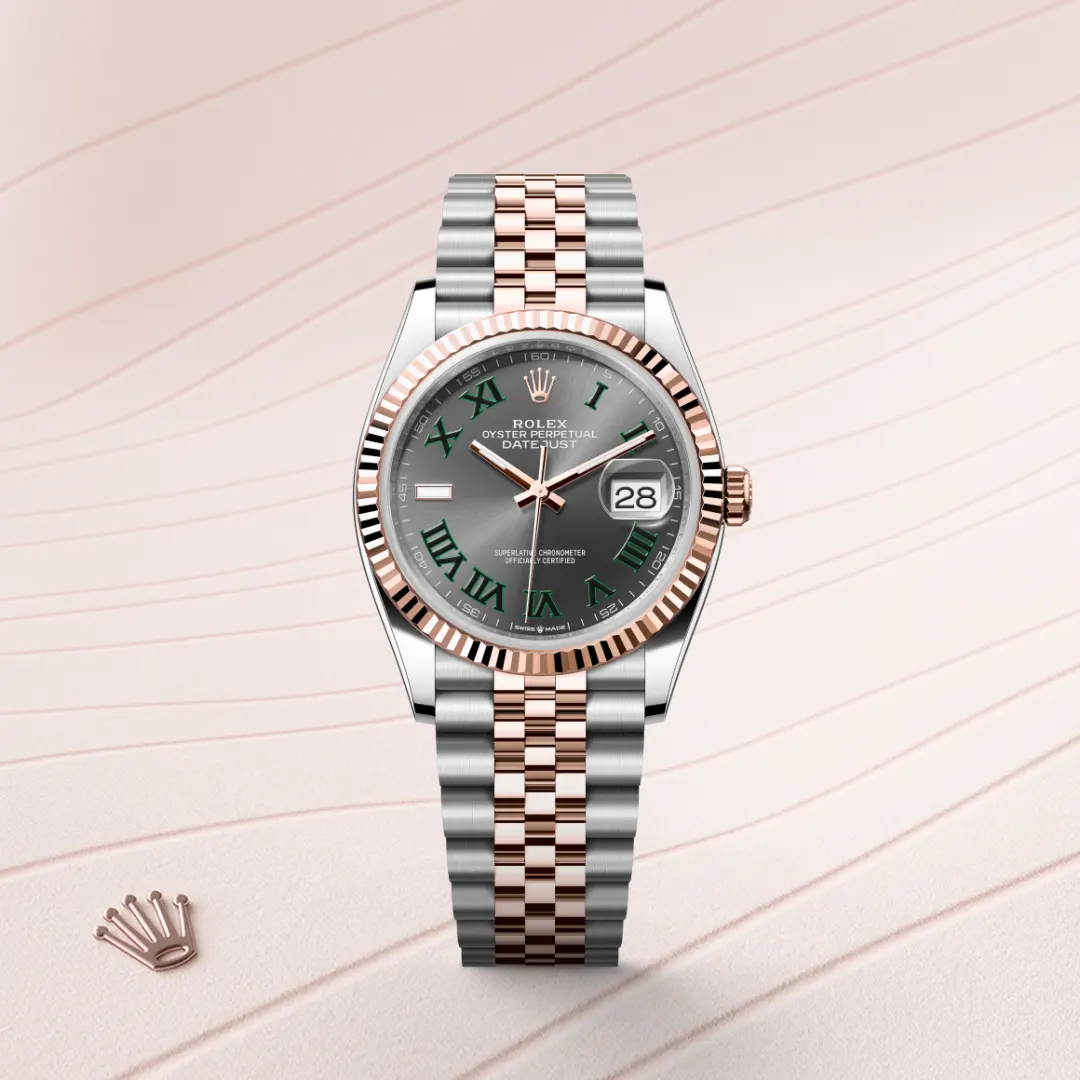 Rolex Datejust 36 en Rolesor Everose – combinaison d’acier Oystersteel et d’or Everose M126231-0029 chez Hardy