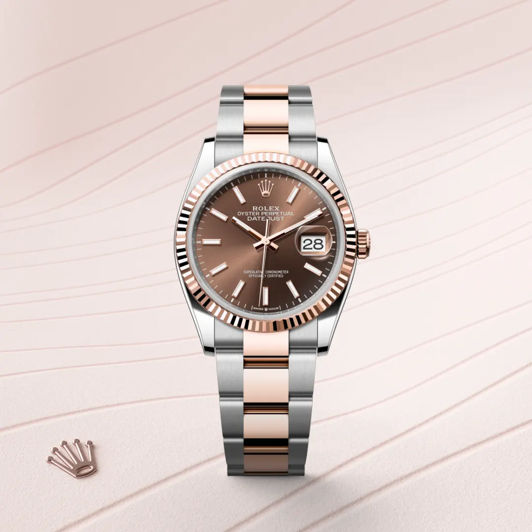 Rolex Datejust 36 en Rolesor Everose – combinaison d’acier Oystersteel et d’or Everose M126231-0044 chez Raynal