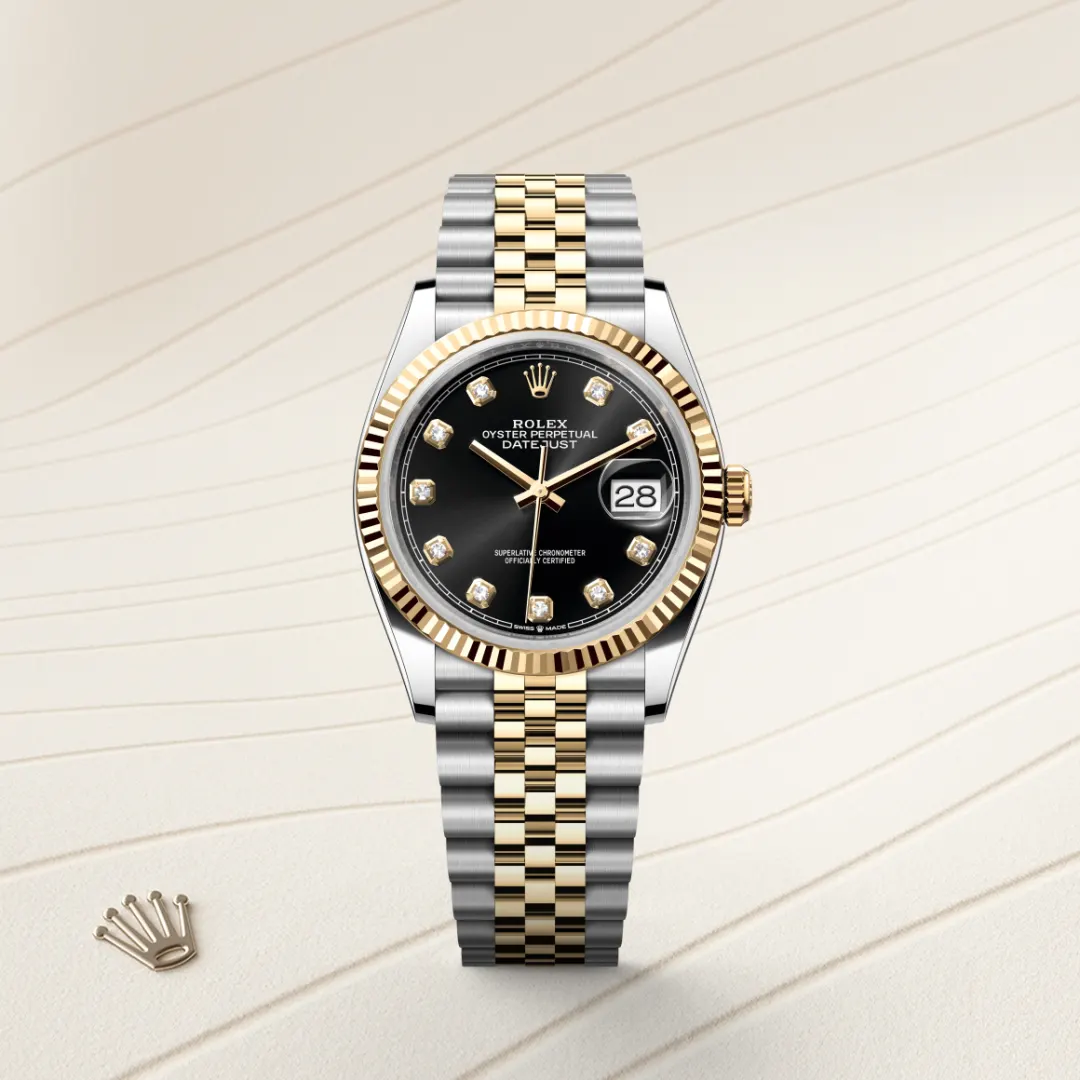 Rolex Datejust 36 en Rolesor jaune – combinaison d’acier Oystersteel et d’or jaune M126233-0021 chez Raynal