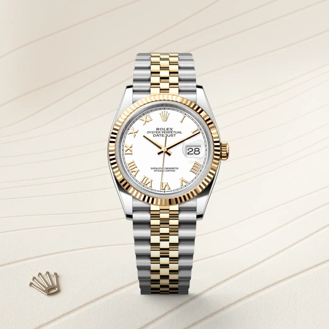 Rolex Datejust 36 en Rolesor jaune – combinaison d’acier Oystersteel et d’or jaune M126233-0029 chez Raynal