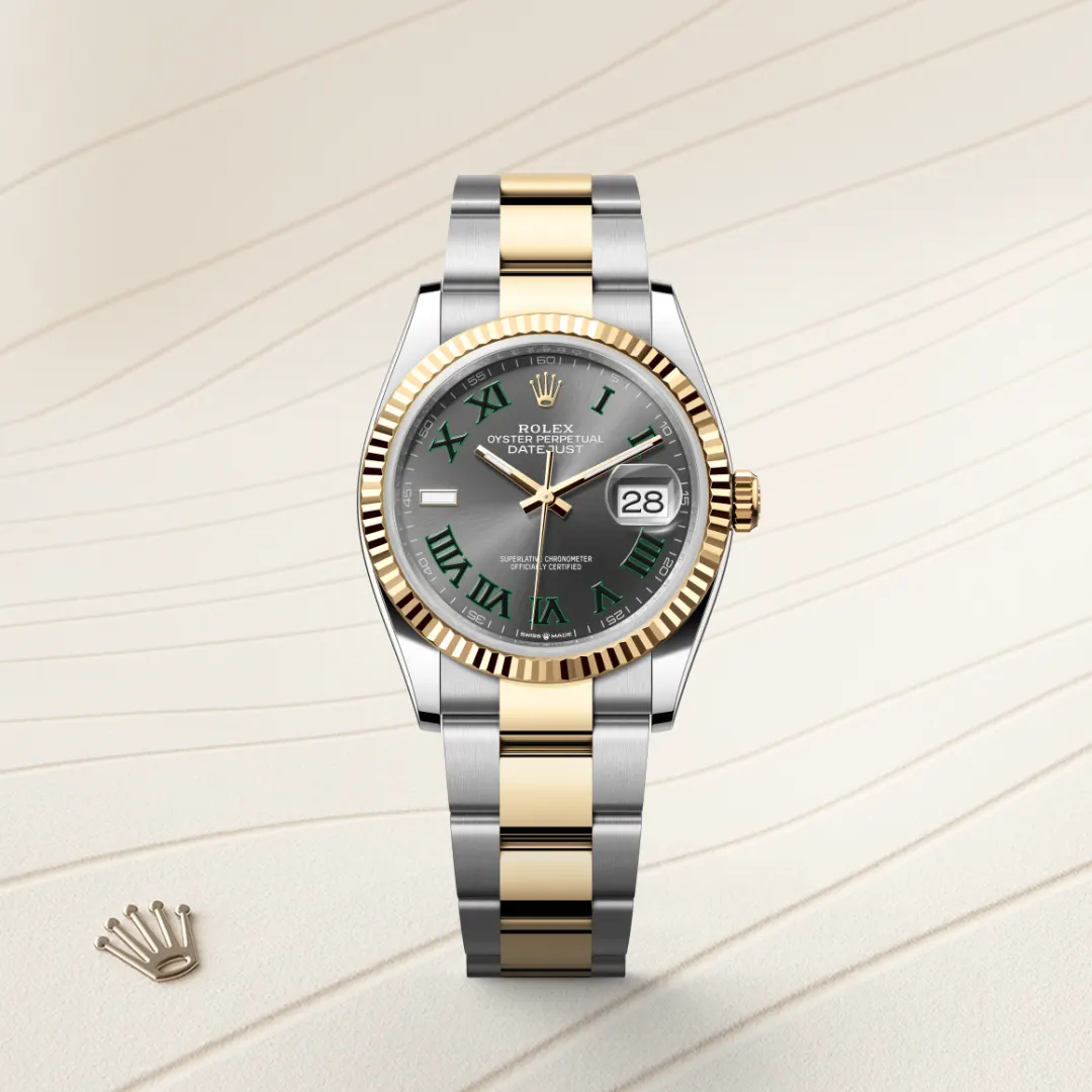 Rolex Datejust 36 en Rolesor jaune – combinaison d’acier Oystersteel et d’or jaune M126233-0036 chez Maison Prieur