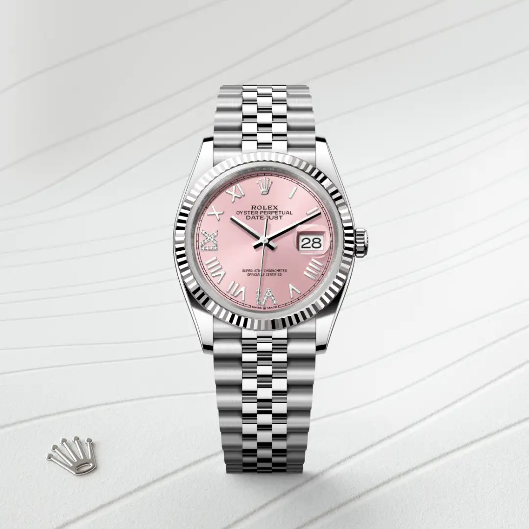 Rolex Datejust 36 in White Rolesor - combination of Oystersteel and white gold M126234-0065 at Shemer Jewellers