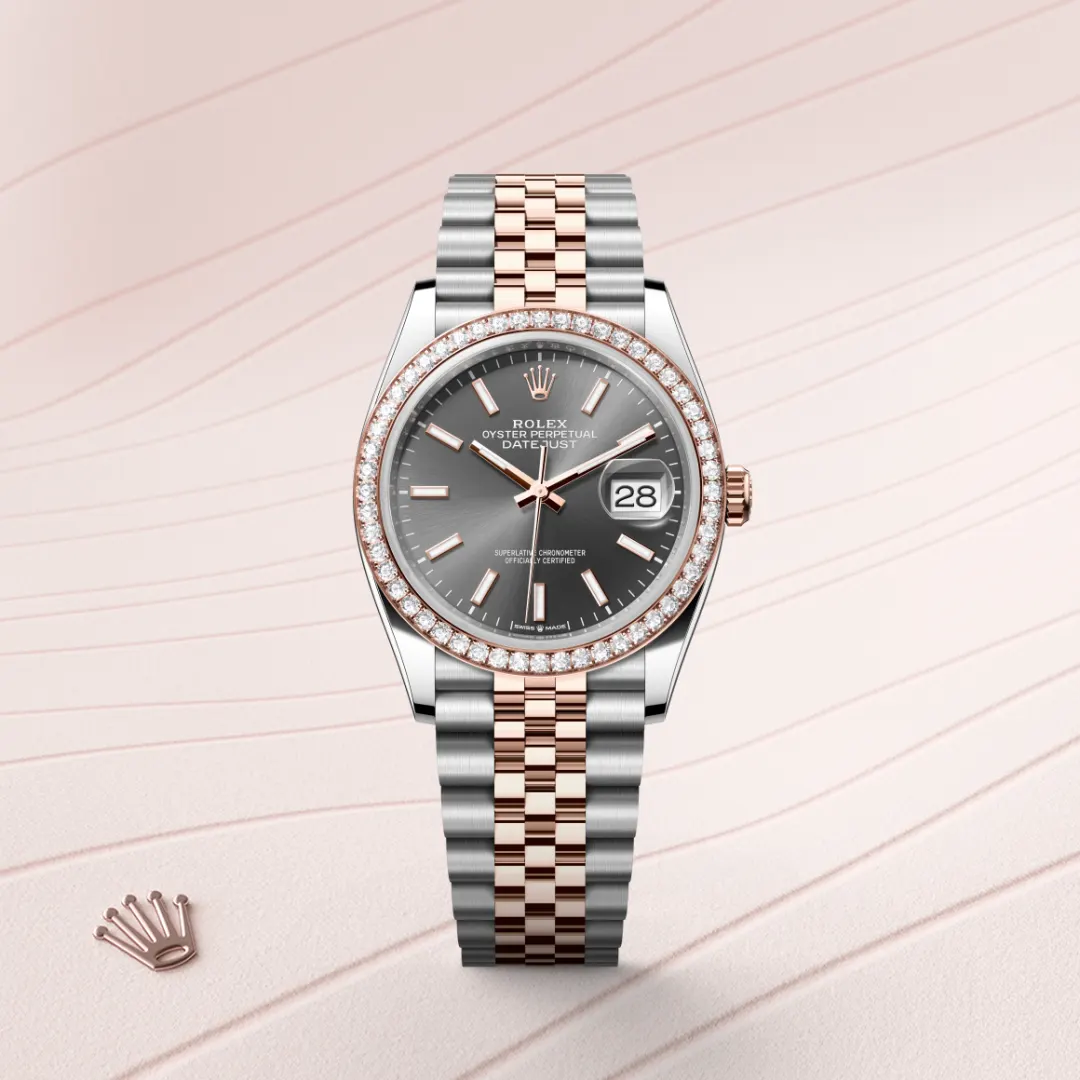 Rolex Datejust 36 in Everose Rolesor - combination of Oystersteel and Everose gold M126281RBR-0001 at Dubail