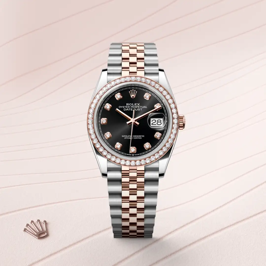 Rolex Datejust 36 in Everose Rolesor - combination of Oystersteel and Everose gold M126281RBR-0007 at Shemer Jewellers