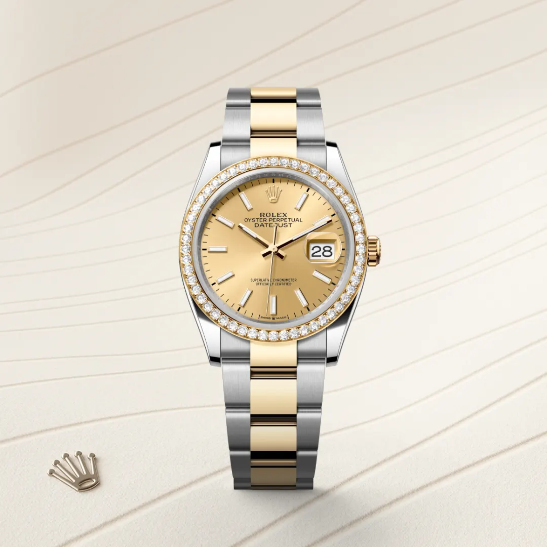 Rolex Datejust 36 in Yellow Rolesor - combination of Oystersteel and yellow gold M126283RBR-0002 at Lassaussois