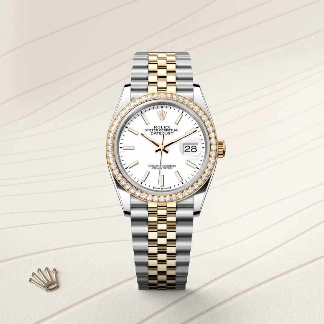 Rolex Datejust 36 in Yellow Rolesor - combination of Oystersteel and yellow gold M126283RBR-0005 at Dubail