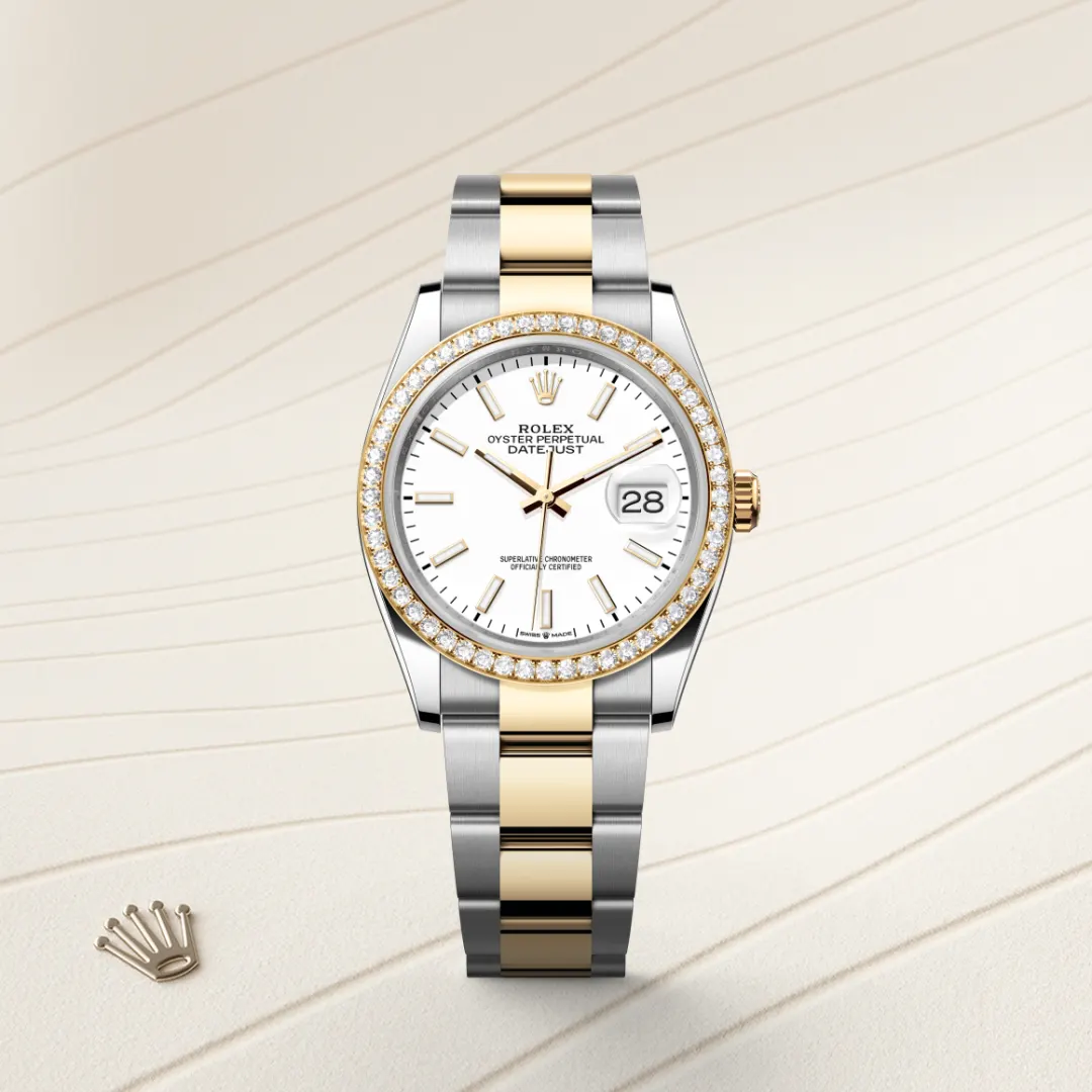 Rolex Datejust 36 en Rolesor jaune – combinaison d’acier Oystersteel et d’or jaune M126283RBR-0006 chez Dubail