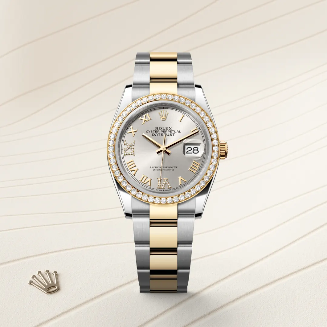 Rolex Datejust 36 en Rolesor jaune – combinaison d’acier Oystersteel et d’or jaune M126283RBR-0018 chez Dubail