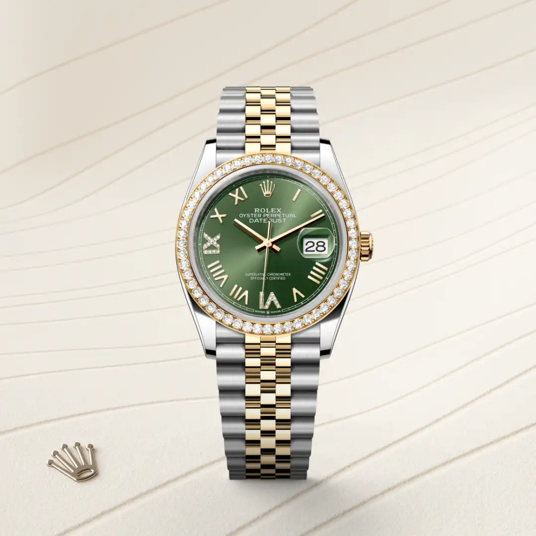 Rolex Datejust 36 in Yellow Rolesor - combination of Oystersteel and yellow gold M126283RBR-0035 at Shemer Jewellers