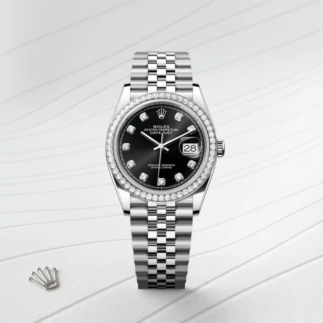 Rolex Datejust 36 in White Rolesor - combination of Oystersteel and white gold M126284RBR-0019 at Shemer Jewellers